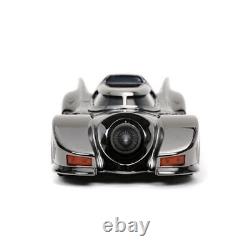 1989 Movie Batmobile Black Chrome Finish 124 Scale Die-Cast Metal Vehicle wi