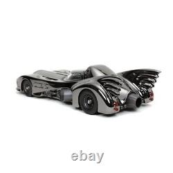 1989 Movie Batmobile Black Chrome Finish 124 Scale Die-Cast Metal Vehicle wi