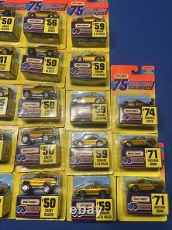 1997 Matchbox 75 Challenge Gold Diecast Car Lot of 27 Assorted Vehicles NIP