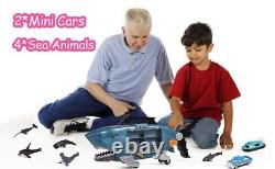 19 Shark Carrier Truck 6 Sea Animals 2 Vehicles Toys Lights Music Effects Gift