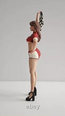 1/18 1/16 1/12 Miniatures Racing Car Girl Scene Figures Model For Cars Vehicles