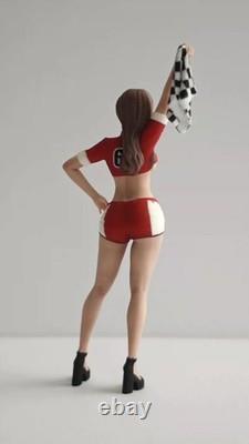 1/18 1/16 1/12 Miniatures Racing Car Girl Scene Figures Model For Cars Vehicles