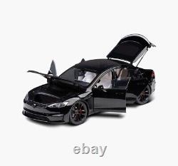 1/18 Diecast Mini Tesla Model S Solid Black Car Toys Gift NEW