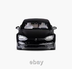1/18 Diecast Mini Tesla Model S Solid Black Car Toys Gift NEW