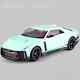 1/18 Gtr50 Alloy Sports Car Model Toy Metal Diecast Sound And Light Vehicles