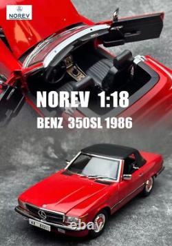 1/18 Norev 1986 Benz 350SL Alloy Car Model (Red)