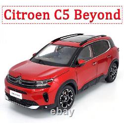 1/18 Scale Diecast Model Red Citroen C5 Beyond 2022 Paudi Car Miniature Toy Gift