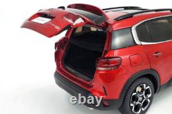 1/18 Scale Diecast Model Red Citroen C5 Beyond 2022 Paudi Car Miniature Toy Gift