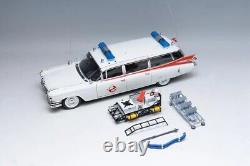 1/18 Scale Fine Edition Elite Ecto-1 Car Model Metal Diecast Model Toy Vehicle f