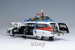 1/18 Scale Fine Edition Elite Ecto-1 Car Model Metal Diecast Model Toy Vehicle f