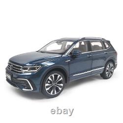 1/18 Scale Volkswagen Tiguan L 2022 Blue Diecast Car Model Collectibles Gift Toy