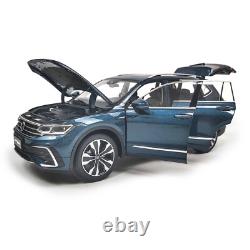 1/18 Scale Volkswagen Tiguan L 2022 Blue Diecast Car Model Collectibles Gift Toy