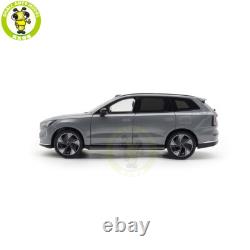 1/18 Volvo EX90 Electric Vehicle Gray Diecast Model Toy Car Friends Gifts