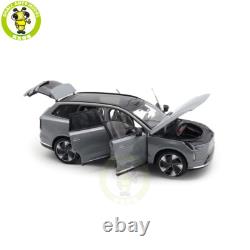 1/18 Volvo EX90 Electric Vehicle Gray Diecast Model Toy Car Friends Gifts