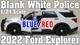 1/24 Blank Unmarked Police 2022 Explorer With Lights Siren See Description