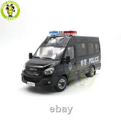 1/24 Iveco Commercial Police swat vehicle bus Diecast Model car toys gifts