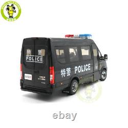 1/24 Iveco Commercial Police swat vehicle bus Diecast Model car toys gifts