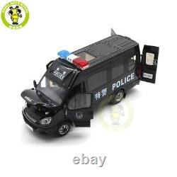 1/24 Iveco Commercial Police swat vehicle bus Diecast Model car toys gifts