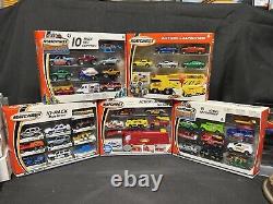 2000-2007 6 & 10 Car Gift Pack Lot of 8 (68 Cars / 3 Launchers)