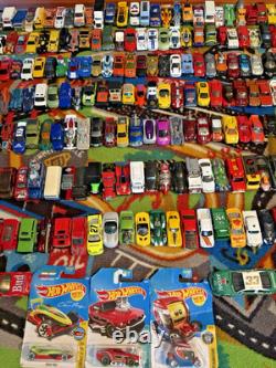 202 Matchbox Hotwheels Diecast Metal Cars Trucks Vehicle Huge Collection Lot