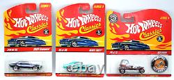 22pc Mattel Hot Wheels Classic Red Line Since'68 Cars Trucks Vehicles Carded