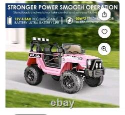 24V 2 Seater Kids Ride On Car Truck with 20'' Seat 4WD/2WD Electric Vehicle Toy