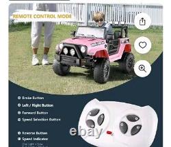 24V 2 Seater Kids Ride On Car Truck with 20'' Seat 4WD/2WD Electric Vehicle Toy