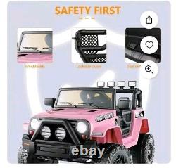24V 2 Seater Kids Ride On Car Truck with 20'' Seat 4WD/2WD Electric Vehicle Toy