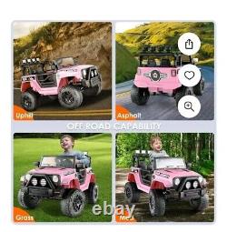 24V 2 Seater Kids Ride On Car Truck with 20'' Seat 4WD/2WD Electric Vehicle Toy
