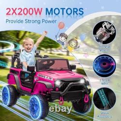 24V 400W Kids Ride On Truck Electric Jeep Car Vehicle With Music Bluetooth Remote