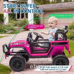 24V 400W Kids Ride On Truck Electric Jeep Car Vehicle With Music Bluetooth Remote