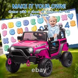 24V 400W Kids Ride On Truck Electric Jeep Car Vehicle With Music Bluetooth Remote