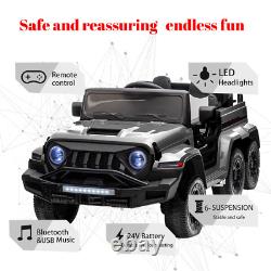 24V Kids Car 6WD Ride on Toys Power Wheels Kids Truck Vehicle withRemote Control