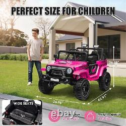 24V Kids Ride On Car Electric Vehicle Jeep Toy Truck Jeep withRemote Control