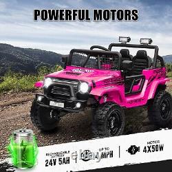 24V Kids Ride On Car Electric Vehicle Jeep Toy Truck Jeep withRemote Control