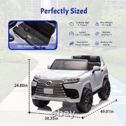 24V Kids Ride On Car Licensed LEXUS LX600 SUV withRemote, Dual 55W Motors, White