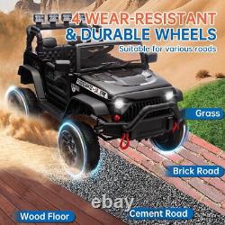 24V Kids Ride On Truck 400W Electric Jeep Car Vehicle With Music Bluetooth Remote