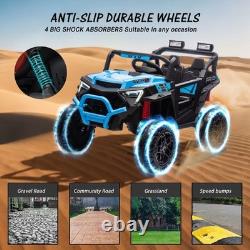 24V Kids Ride On UTV Off-Road Car 4 Wheeler Electric Vehicle Toy with Remote Blue