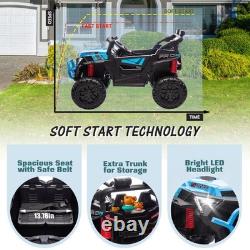 24V Kids Ride On UTV Off-Road Car 4 Wheeler Electric Vehicle Toy with Remote Blue