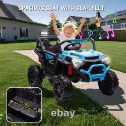 24V Kids Ride On UTV Off-Road Car 4 Wheeler Electric Vehicle Toy with Remote Blue
