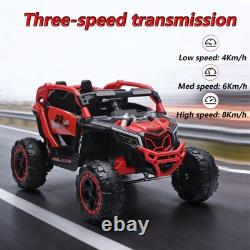 24V Kids Ride On UTV Off-Road Car 4 Wheeler Electric Vehicle Toy with Remote Red