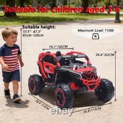 24V Kids Ride On UTV Off-Road Car 4 Wheeler Electric Vehicle Toy with Remote Red
