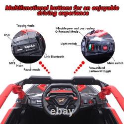 24V Kids Ride On UTV Off-Road Car 4 Wheeler Electric Vehicle Toy with Remote Red