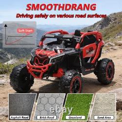 24V Kids Ride On UTV Off-Road Car 4 Wheeler Electric Vehicle Toy with Remote Red