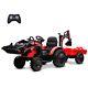 24v Kids Ride On Tractor With Trailer Excavator Electric Vehicle Ride On Toy Car