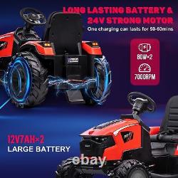 24V Kids Ride on Tractor with Trailer Excavator Electric Vehicle Ride on Toy Car