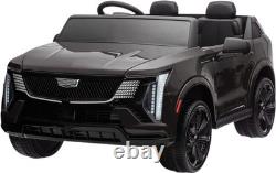 24V Licensed Cadillac Ride on Truck Car for Kids 2 Seater Electric Vehicle Black