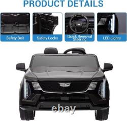 24V Licensed Cadillac Ride on Truck Car for Kids 2 Seater Electric Vehicle Black
