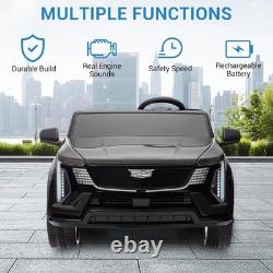 24V Licensed Cadillac Ride on Truck Car for Kids 2 Seater Electric Vehicle Black