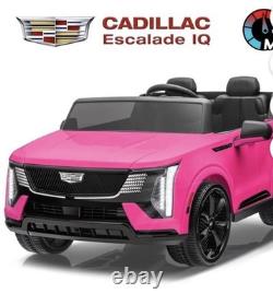 24V Licensed Cadillac Ride on Truck Car for Kids 2 Seater Electric Vehicle Pink
